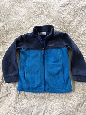 Columbia Navy and Bright Blue Full-Zip Fleece